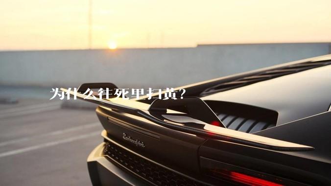 为什么往死里扫黄？